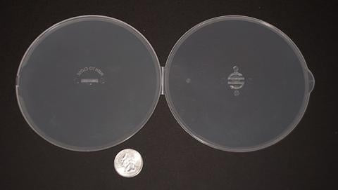 DVD or CD Slim Round Poly Case Clear Single Capacity with Center lock MFR # 1080r (100 PACK)