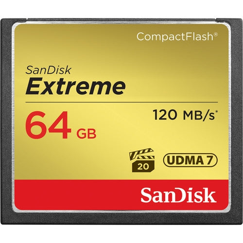 SanDisk 64 GB Extreme CompactFlash Memory Card MFR# SDCFXS-064G-A46