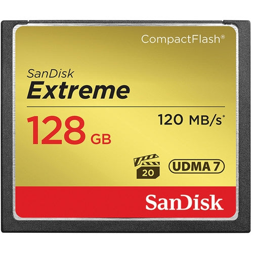 SanDisk 128 GB Extreme CompactFlash Memory Card MFR# SDCFXS-128G-A46