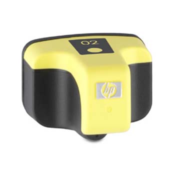HP 02 2x C8773WN Reman Yellow Ink Cartridge