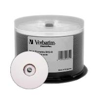 Verbatim DVD-R 4.7GB 16X DataLifePlus White Inkjet Printable Disc 50PK Spindle MFR # 95078