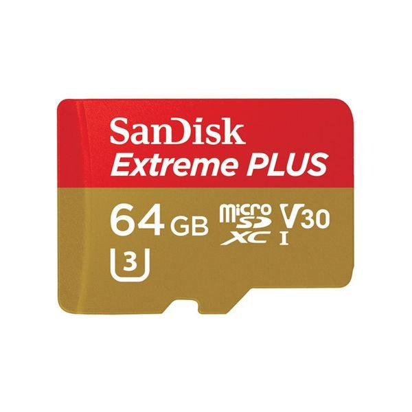 SanDisk 64GB Extreme PLUS UHS-I microSDXC Memory Card MFR# SDSQXBZ-064G-ANCMA