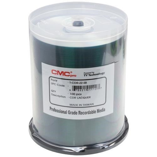 CMC - Taiyo Yuden CD-R 700MB, 52X, 80Min Silver Lacquer Printable,100PK Spindle MFR # TCDR-ZZ-SB