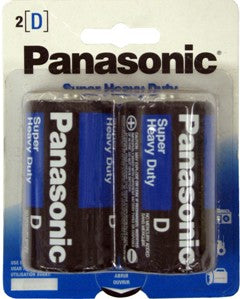 Panasonic Heavy Duty D General Purpose Alkaline Battery MFR # UM-1NPA-2B  2 PACK (MULTIPLES OF 12)